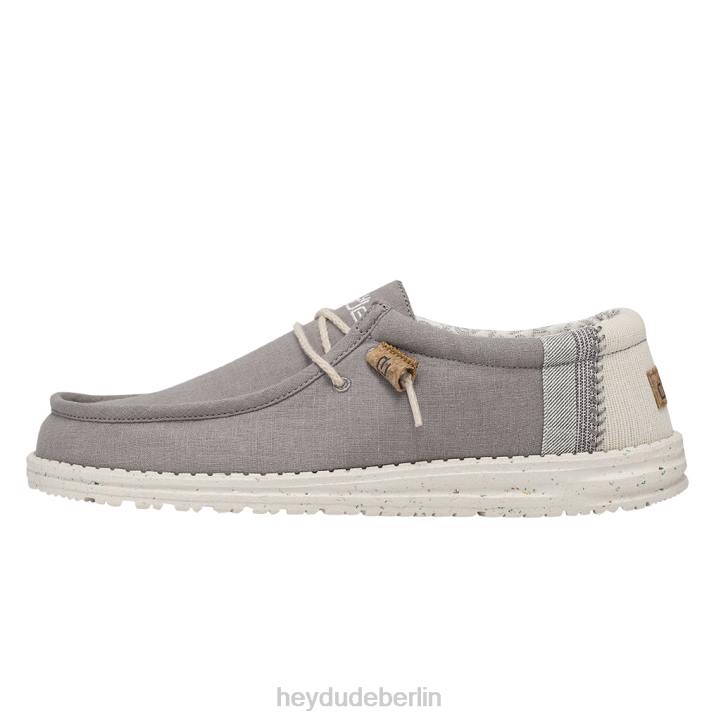 Wally Break Stitch Hey Dude Männer 8JFX358 Schuhe grau