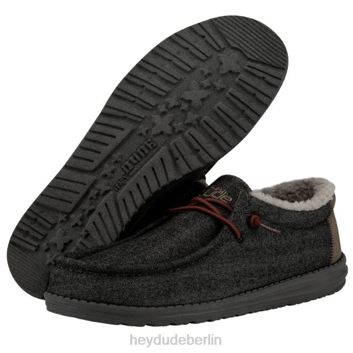 Wally Hey Dude Männer 8JFX397 Schuhe schwarze Schale