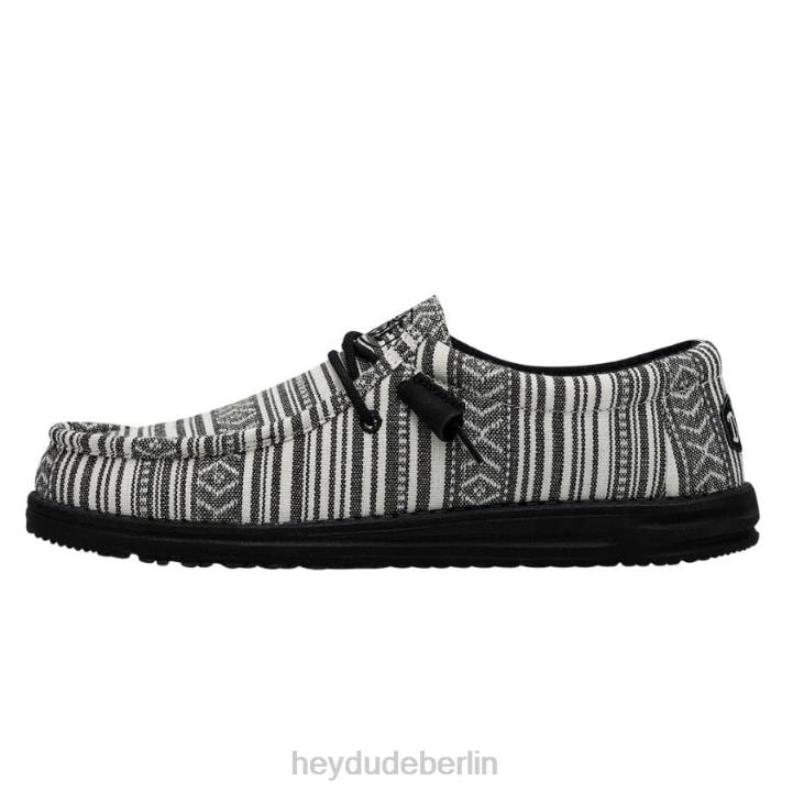 Wally Serape Hey Dude Männer 8JFX436 Schuhe schwarzer Kies