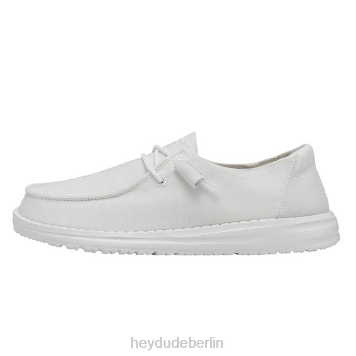 Wendy Slub Canvas Hey Dude Männer 8JFX23 Schuhe Weiß