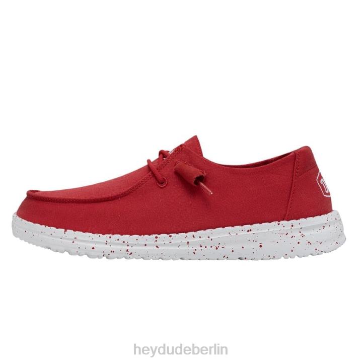 Wendy Slub Canvas Hey Dude Männer 8JFX26 Schuhe Rot