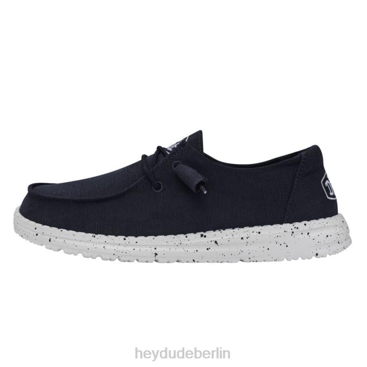 Wendy Slub Canvas Hey Dude Männer 8JFX31 Schuhe Marine